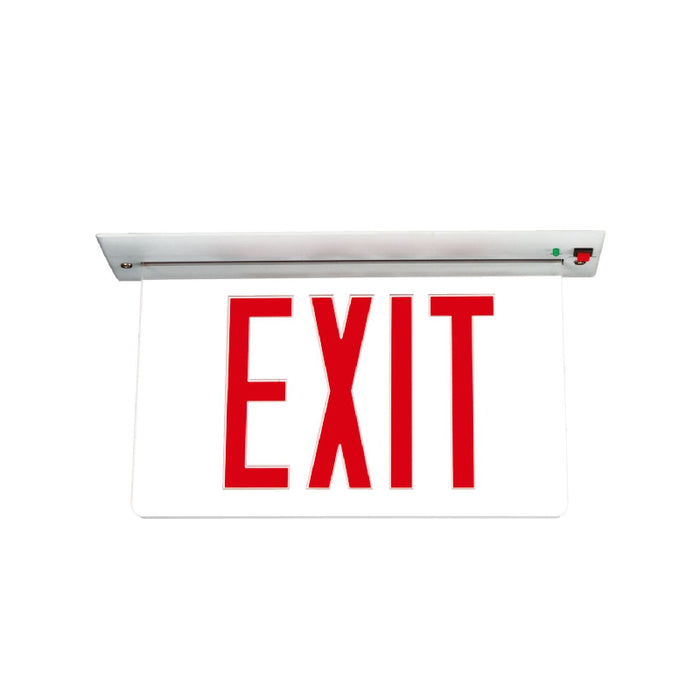 Sure-Lites EUR LED Edge Lit Exit Sign, Recessed Mount
