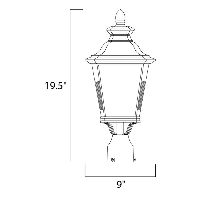 Maxim 1120 Knoxville 1-lt 20" Tall Outdoor Pole/Post Lantern