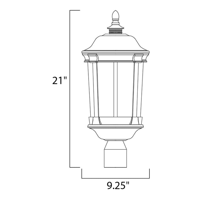 Maxim 55021 Dover LED 1-lt 21" Tall LED Outdoor Post Lantern