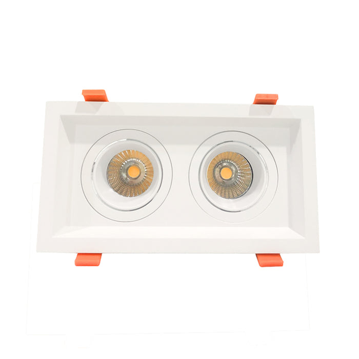 Westgate LRD 8" Architectural Winged Recessed Lights, Double Slot, 2700K