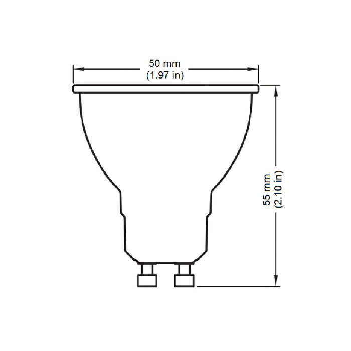 90+Lighting SE-350.006 7W MR16 LED Bulb, GU10 Base, 3000K
