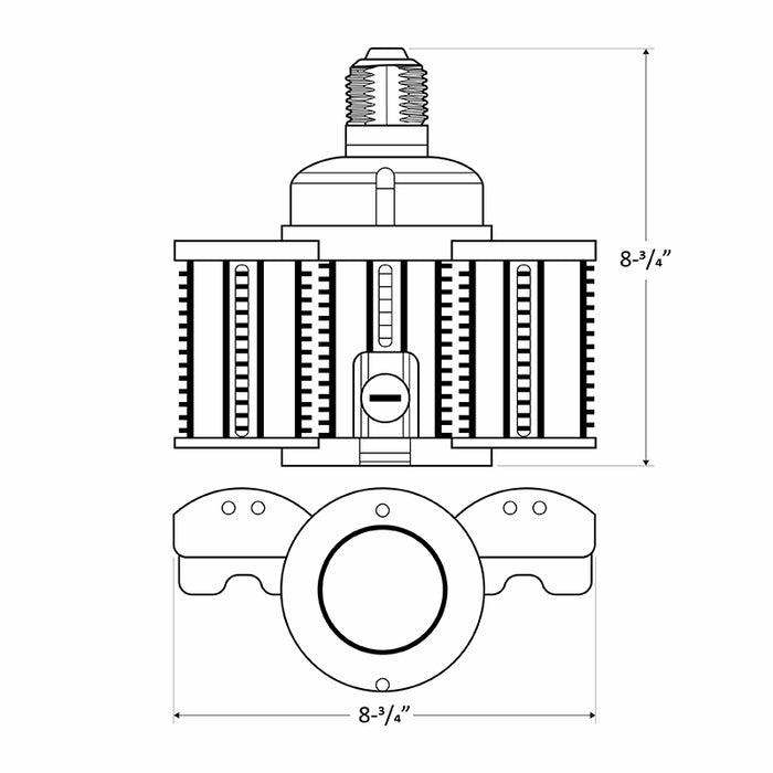 Westgate CL-FLTW 75W/97W/110W LED Flat HID Retrofit Lamp, E39 Base, 5000K