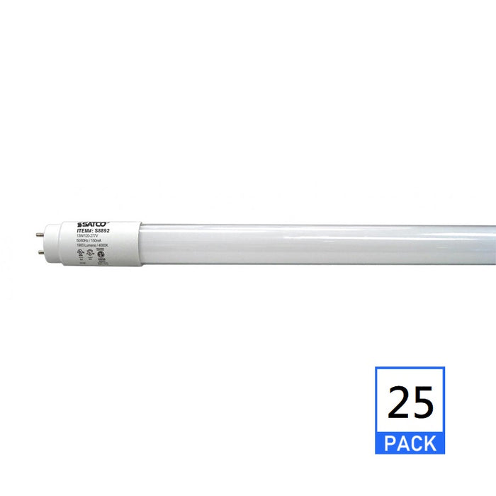 Satco S8892 13W 48" T8 LED Linear Bulb, 4000K, 25-Pack