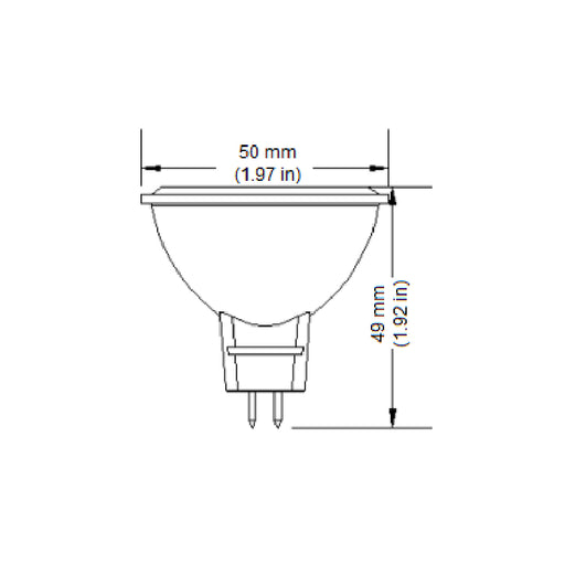 90+ Lighting SE-350.073 7W MR16 LED Bulb, 10° Beam Spread, 3000K, GU5.3 Base