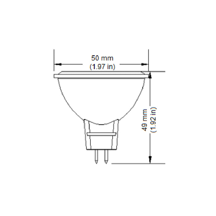 90+ Lighting SE-350.073 7W MR16 LED Bulb, 10° Beam Spread, 3000K, GU5.3 Base