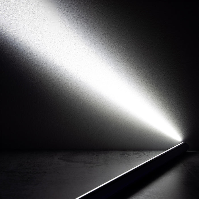 Linear Grazer X Fixture with precise beam control. Graze with low glare in a small form factor.