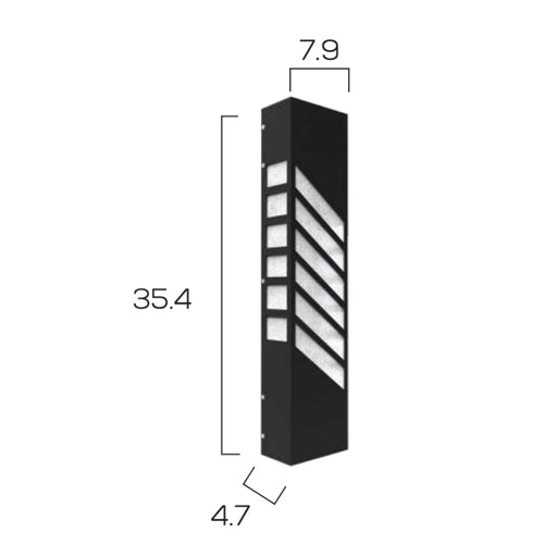 Sarin Colossal 11021 20W 35" Tall LED Outdoor Wall Sconce