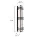 Sarin Colossal 11020 48W 71" Tall LED Outdoor Wall Sconce