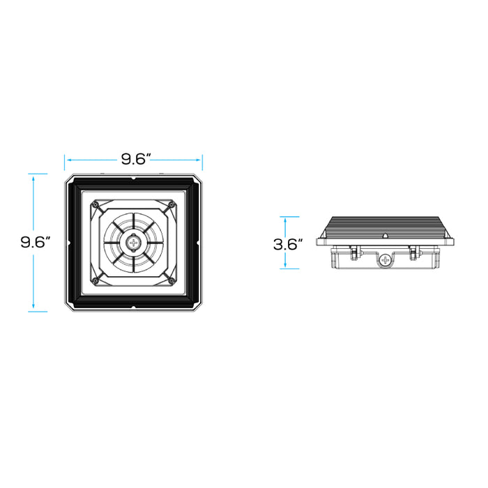 Sarin 11334 10" 75W LED Canopy Light, 3CCT Selectable, up to 10125lm, 120-277V