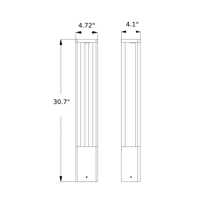 Westgate LAL-124 Euclid 31"H 10W 12V LED Area Light