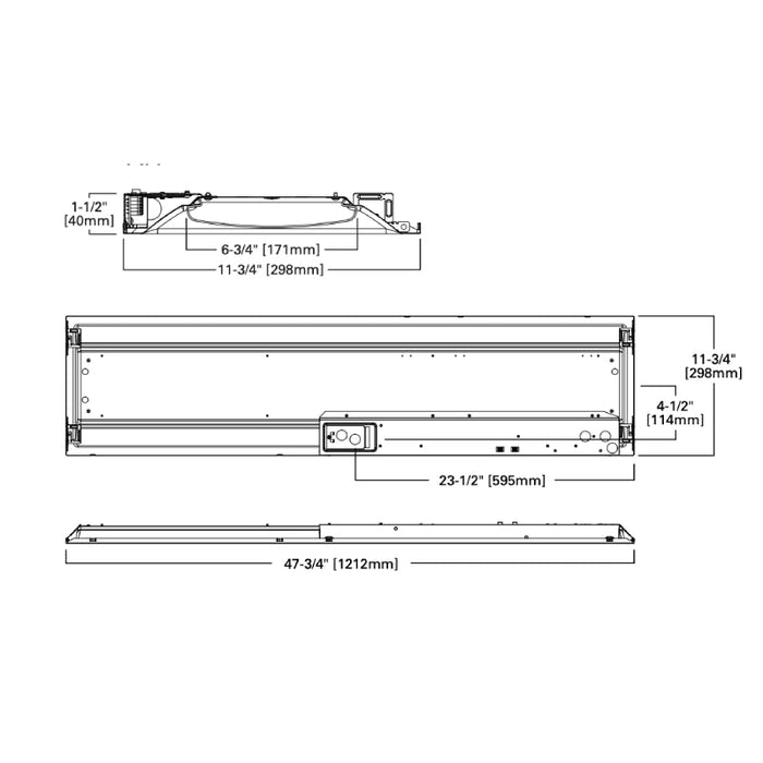 Metalux Achieva Recessed 14ARS 1x4 LED Center Basket Troffer w/ WaveLinx Lite Sensor, Selectable CCT & Lumens 120-277V