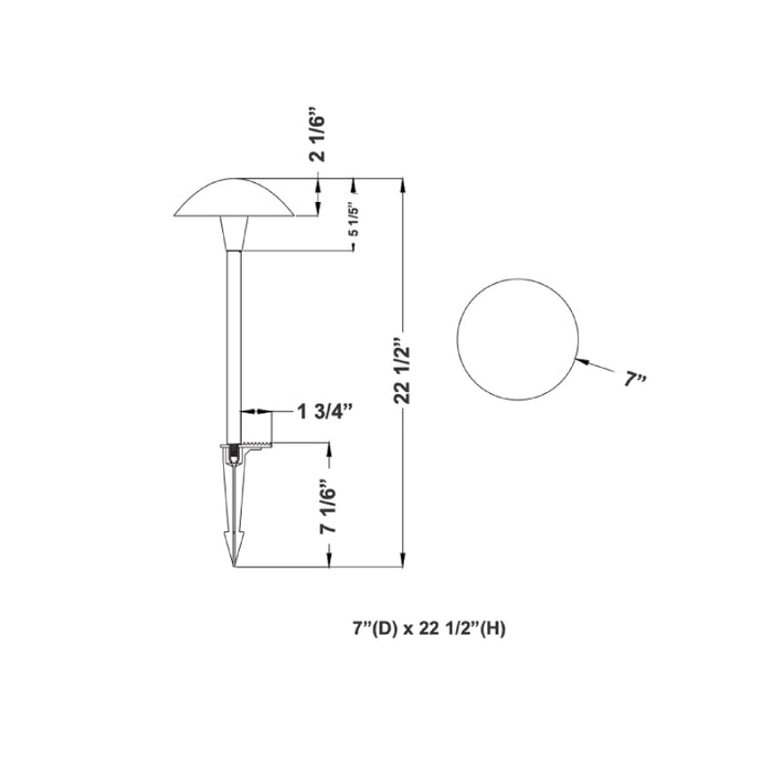 Westgate AA-18L Aluminum Path Light Cap