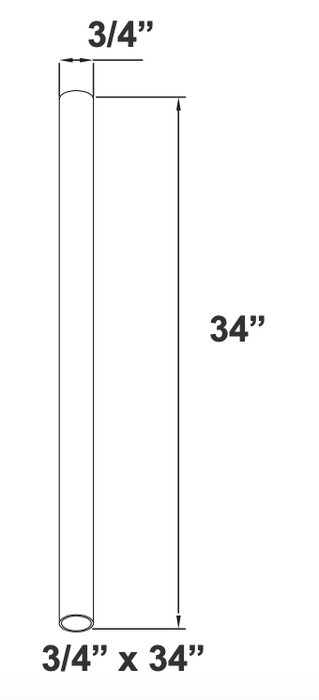 Westgate LCF-ROD 36" Suspension Rod For Ceiling Fixture Swivel Canopy