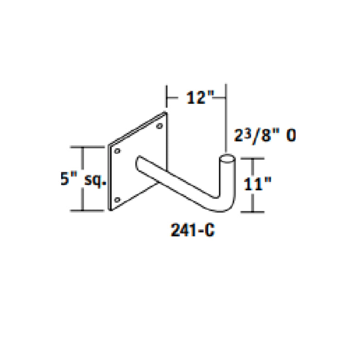 EXO 241-C-DBT Flat Surface Bracket