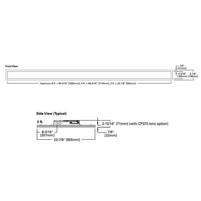 Fail-Safe FSN6 2-ft LED Sealed Narrow, 3CCT & Lumen Selectable