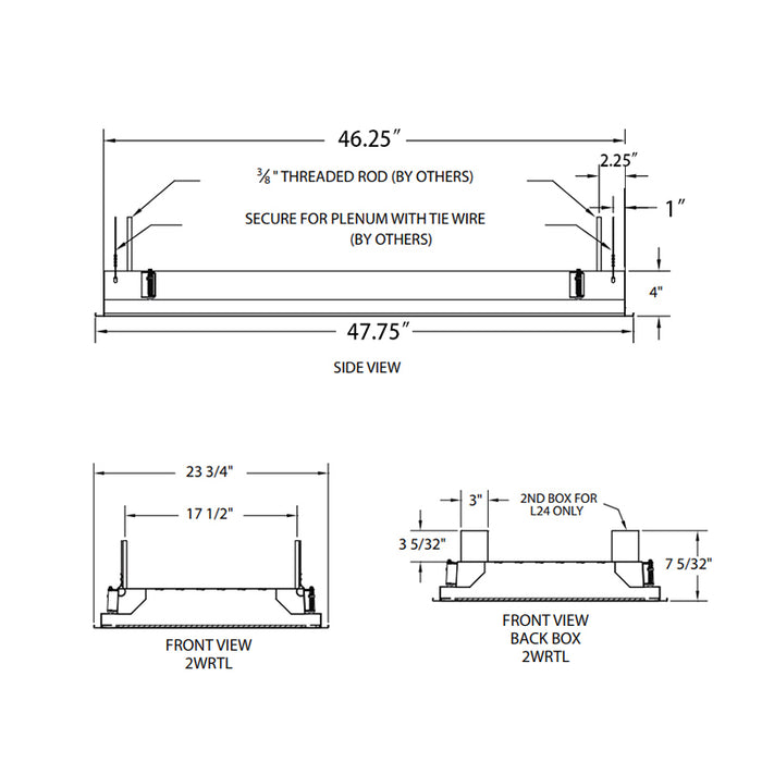 Lithonia 2WRTL 2x4 Recessed LED Troffer, Wet-Location