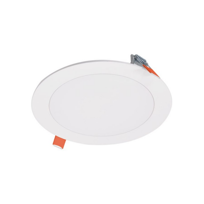 Halo HLBPH 6" Round Slim Smooth-Lens Canless LED Downlight, 6CCT Selectable, 120V, Matte White