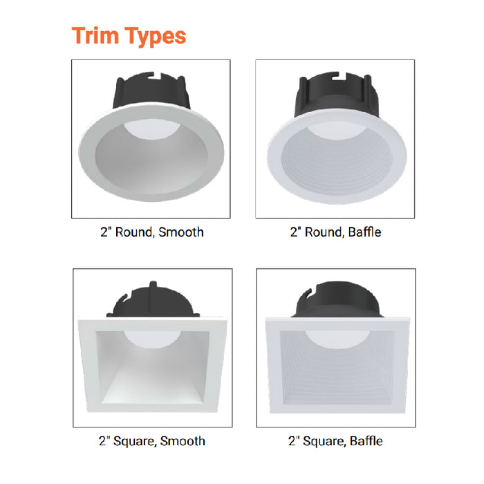 Halo ML2 2" Round Canless LED Downlight, 5CCT Selectable