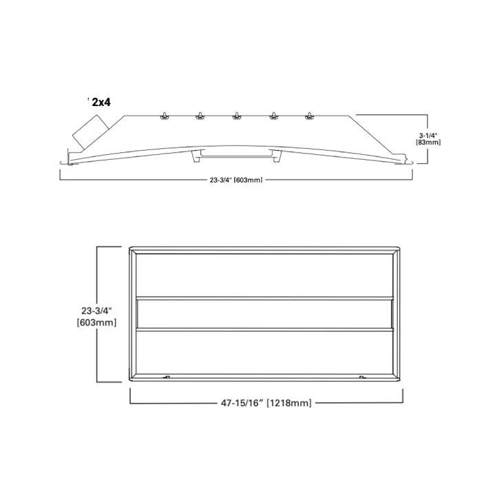 Corelite D3X LuminousPlus 2x4 LED Recessed Troffer