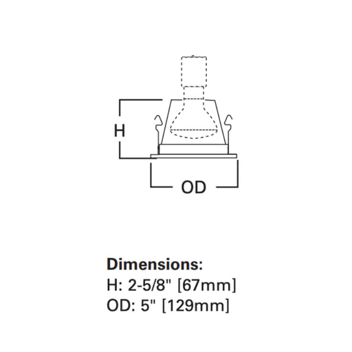 Halo 4055 4" Prismatic Glass Lens White Trim