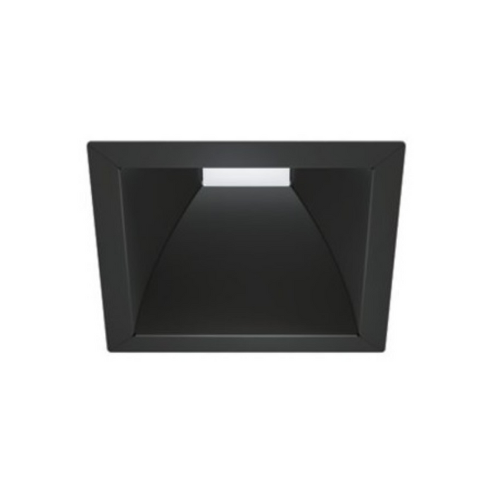 Halo Commercial 41SQ 4" Square Reflector for Integral Emergency Housing, Medium Distribution - Matte Black/Black Flange