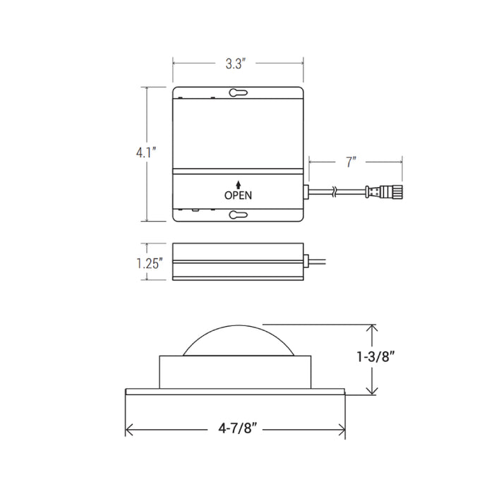 Elite RL473 4" Canless LED Pull Down Adjustable Downlight, 700 Lumens, w/ CCT Selector