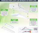 Westgate SLRP 8 Ft Premium Strip-Light LED Retrofit Kit with Lens, Watt and CCT Select