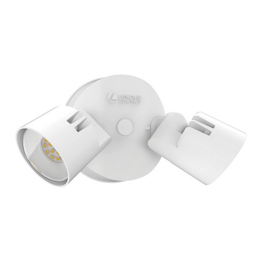 Lithonia Contractor Select HGX 25W 2-Head HomeGuard LED Security Floodlight, 4000K, 120V - White