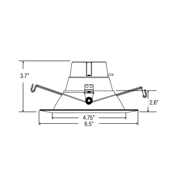 Elite REL537 5" 14W Economy LED Retrofit Baffle, 5CCT Selectable, 950 Lumens, 120V