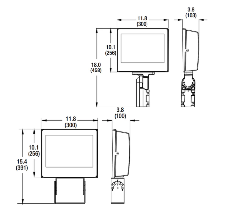 LEDvance 61331 140W LED Flood Light, 19600 Lumens Dimming 3CCT Selectable Slipfitter Mount , Photocell,  120-277V Bronze