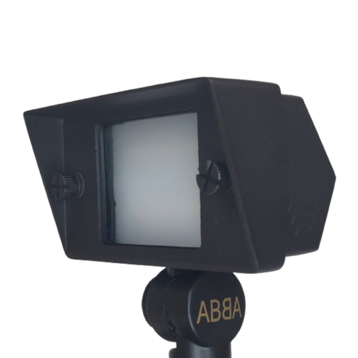 ABBA FPBCC04 2W-7W 12V LED Landscape Flood Light, 3 CCT, Brass