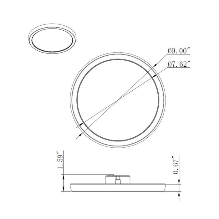 Nuvo Blink Pro 9" 13W LED Round Flush Mount, CCT Selectable