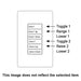 Greengate RC-6TSB-621 Room Controller Wallstation, 6 Small Buttons, All On/Raise 1/Lower 1/Raise 2/Lower 2/All Off