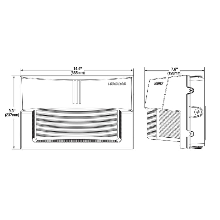 LEDvance 62732 75W/95W/120W LED Dual Selectable Non-Cutoff Wall Pack