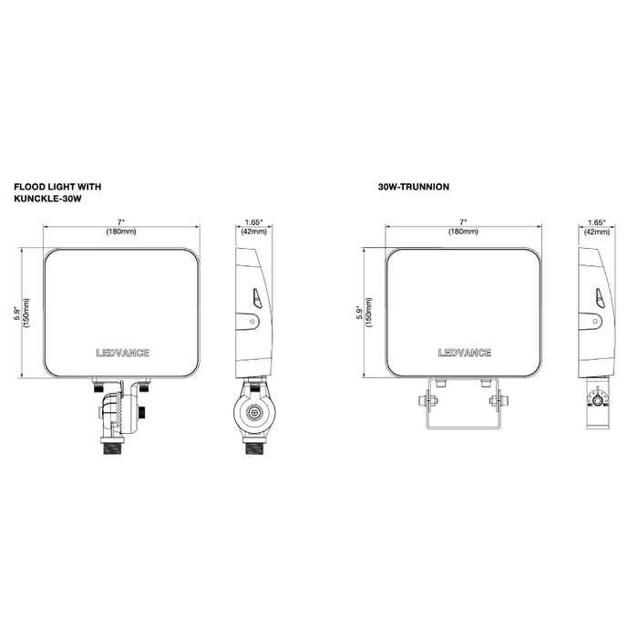 LEDvance 63860 15W/25W/30W LED Dual Selectable Flood Light