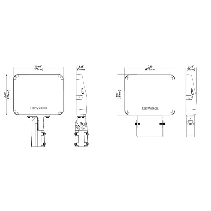 LEDvance 63862 80W/100W/140W LED Dual Selectable Flood Light