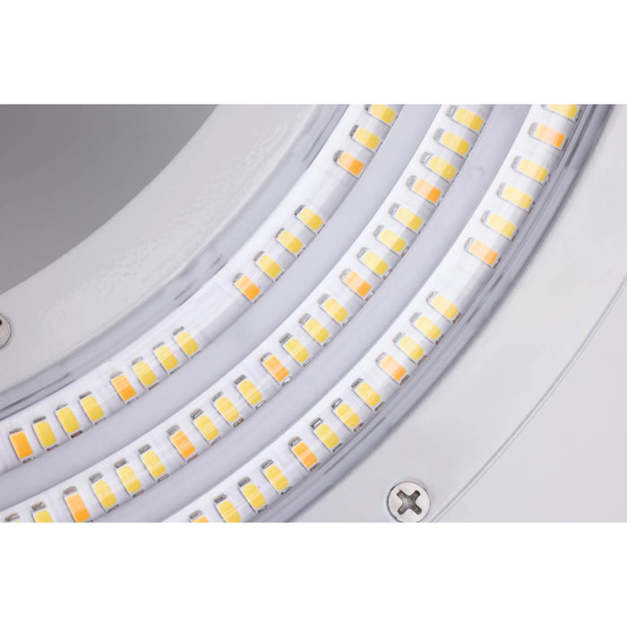 Nuvo 65-1160 100W/150W/200W  LED Washdown Round High Bay, 2CCT & 3 Lumens Selectable, 120-277V