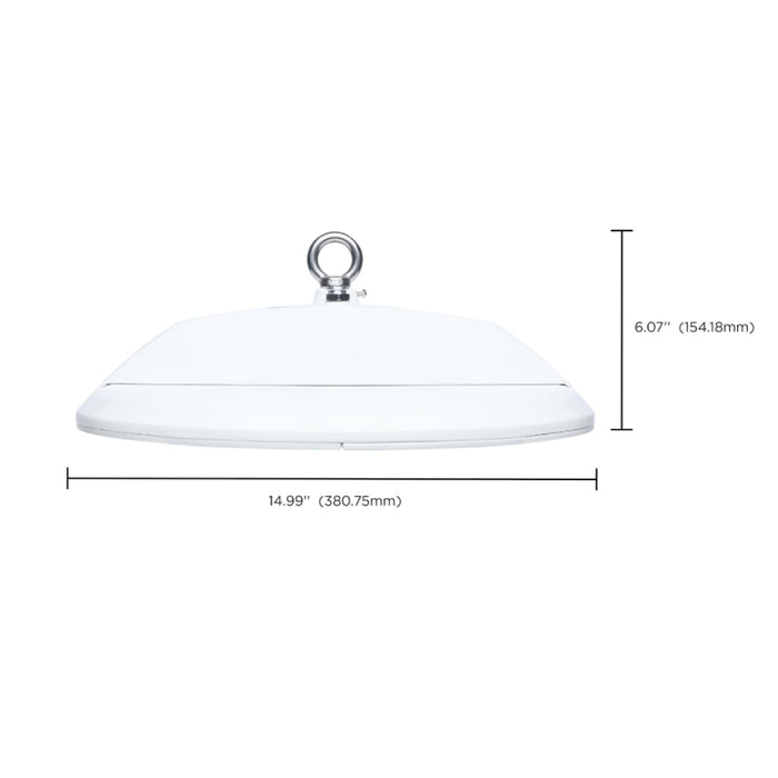Nuvo 65-1161 100W/150W/200W  LED Washdown Round High Bay, 2CCT & 3 Lumens Selectable, 277-480V