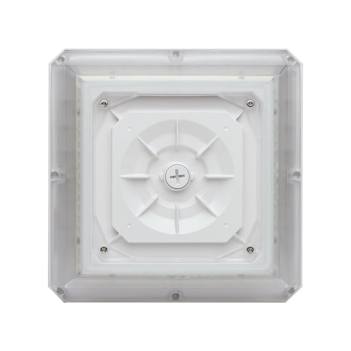 Nuvo 10" Square 60W/75W/90W LED Wide Beam Angle Canopy Light, CCT Selectable