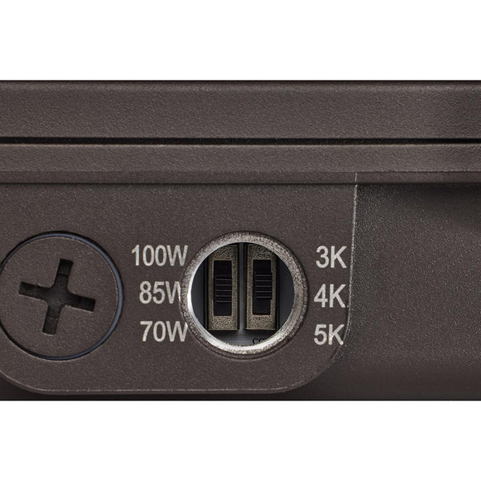 Nuvo 65-885 70W/85W/100W LED Low Profile Wall Pack with Integrated Bypassable Photocell, CCT Selectable