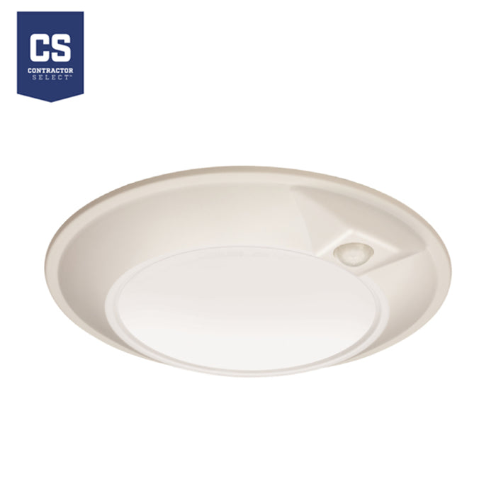 Juno Contractor Select JSBT 6" SlimBasics Tapered LED Switchable White Surface Mount Disk Light with Sensor