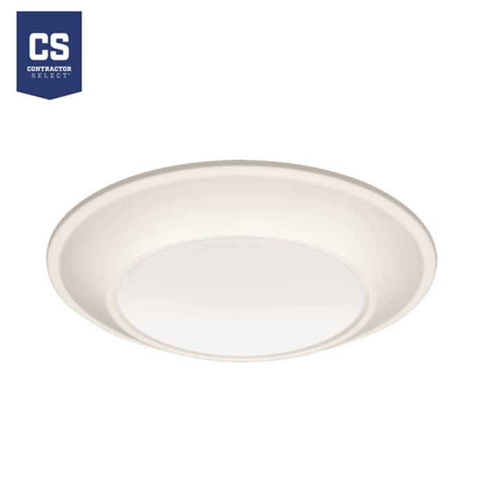 Juno Contractor Select JSBT 6" SlimBasics Tapered LED Switchable White Surface Mount Disk Light