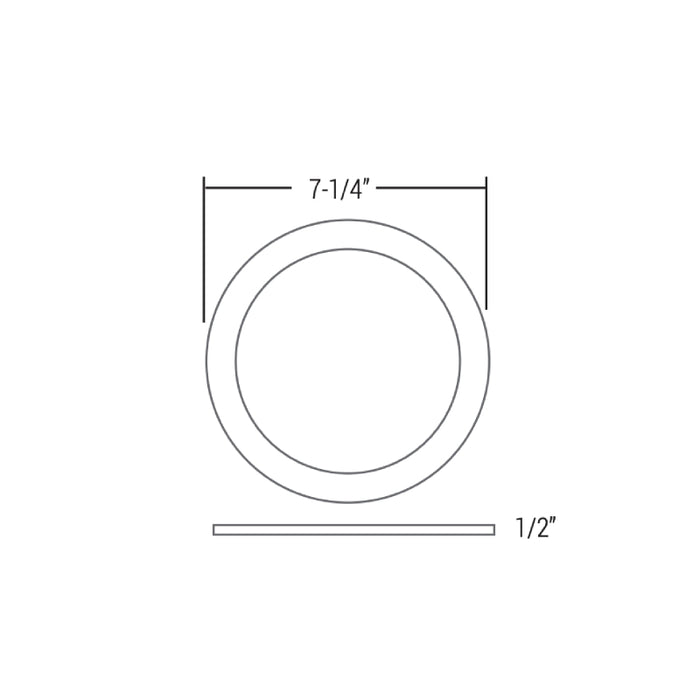 Elite RL792 7" Round LED Slim Surface & Wall Mount Dimmable, CCT Select, 1000 Lumens, 120V