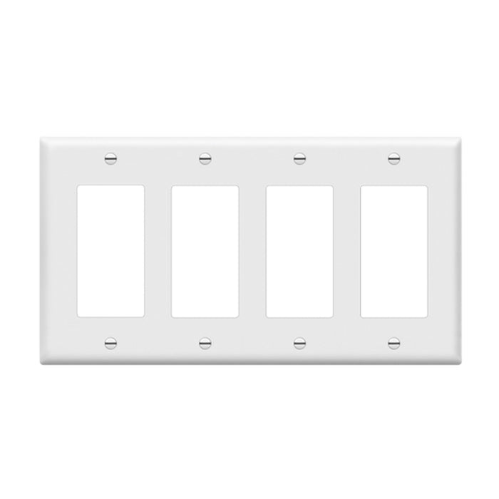 Enerlites 8834 4-Gang Decorator/GFCI Wall Plate