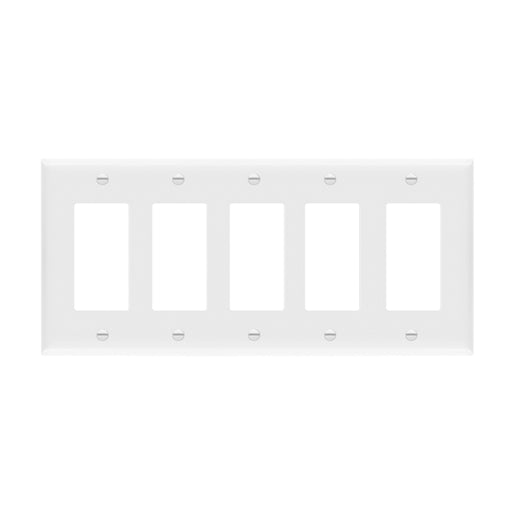 Enerlites 8835 5-Gang Decorator/GFCI Wall Plate