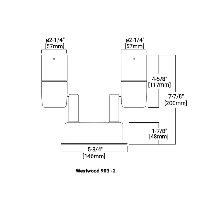 Lumiere Westwood 903-2 Dual Head MR16 Low Volt Outdoor Wall Light