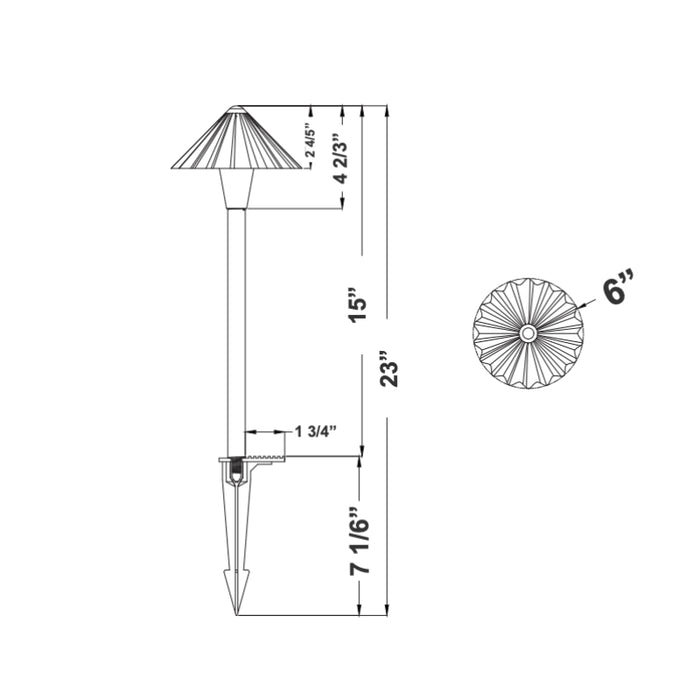 Westgate AA-20L Aluminum Path Light Cap