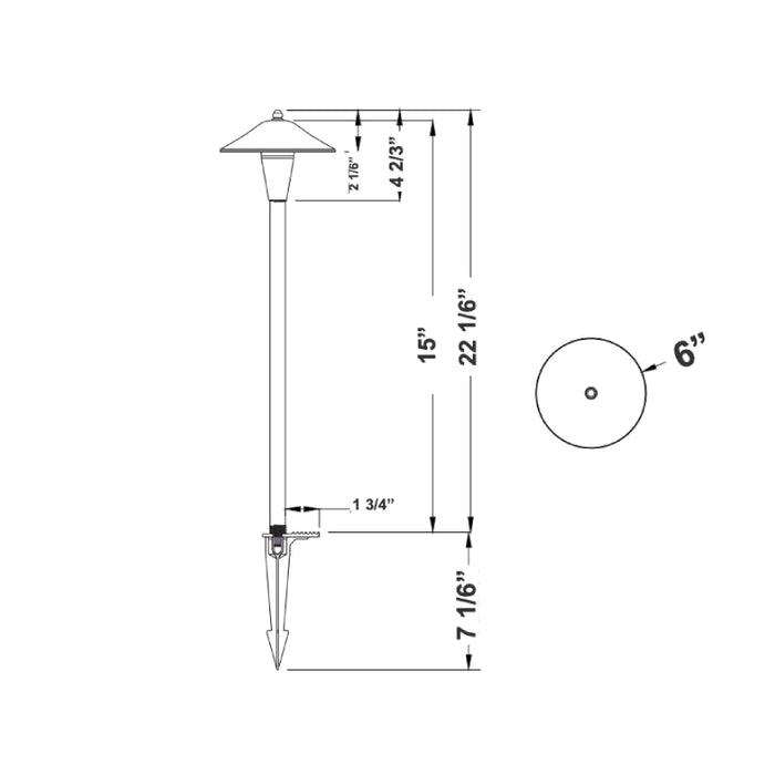 Westgate AA-21L Aluminum Path Light Cap