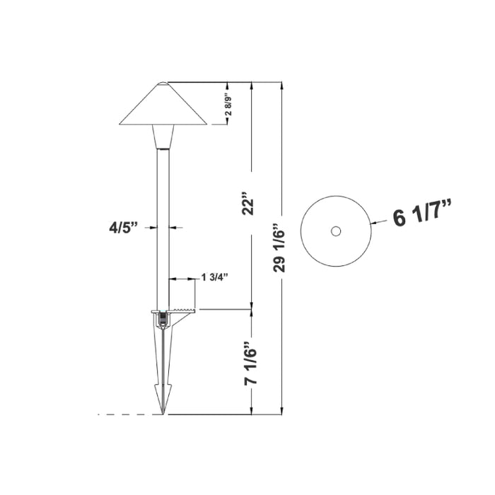 Westgate AA-23L Aluminum Path Light Cap
