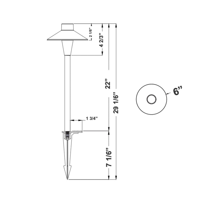 Westgate AA-22L Aluminum Path Light Cap